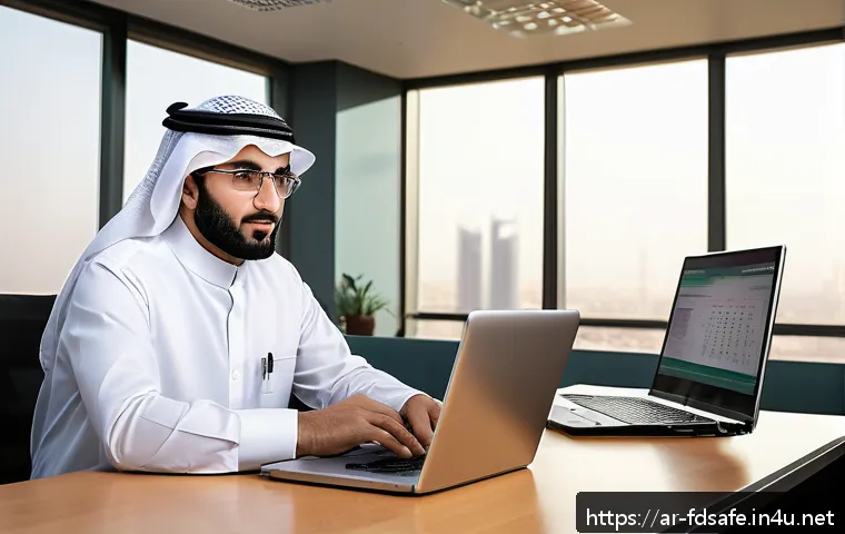 식품위생사 경력자를 위한 연봉 협상 팁 - A professional Middle Eastern food safety specialist in a modern office setting, analyzing market sa...